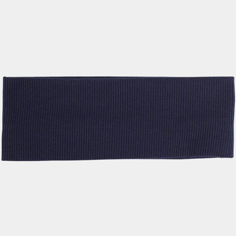 Bandeau en coton bleu marine côtelé