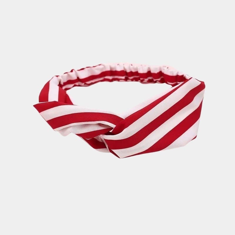 Serre tête tresse en cuir rouge bordeau | Accessoire Cheveux