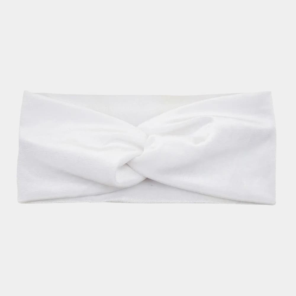 Bandeau en velours blanc