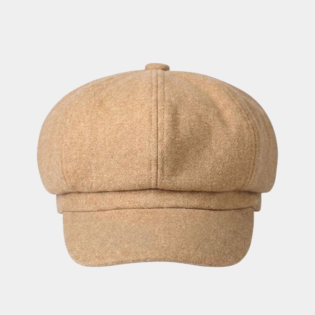 Béret casquette camel en coton