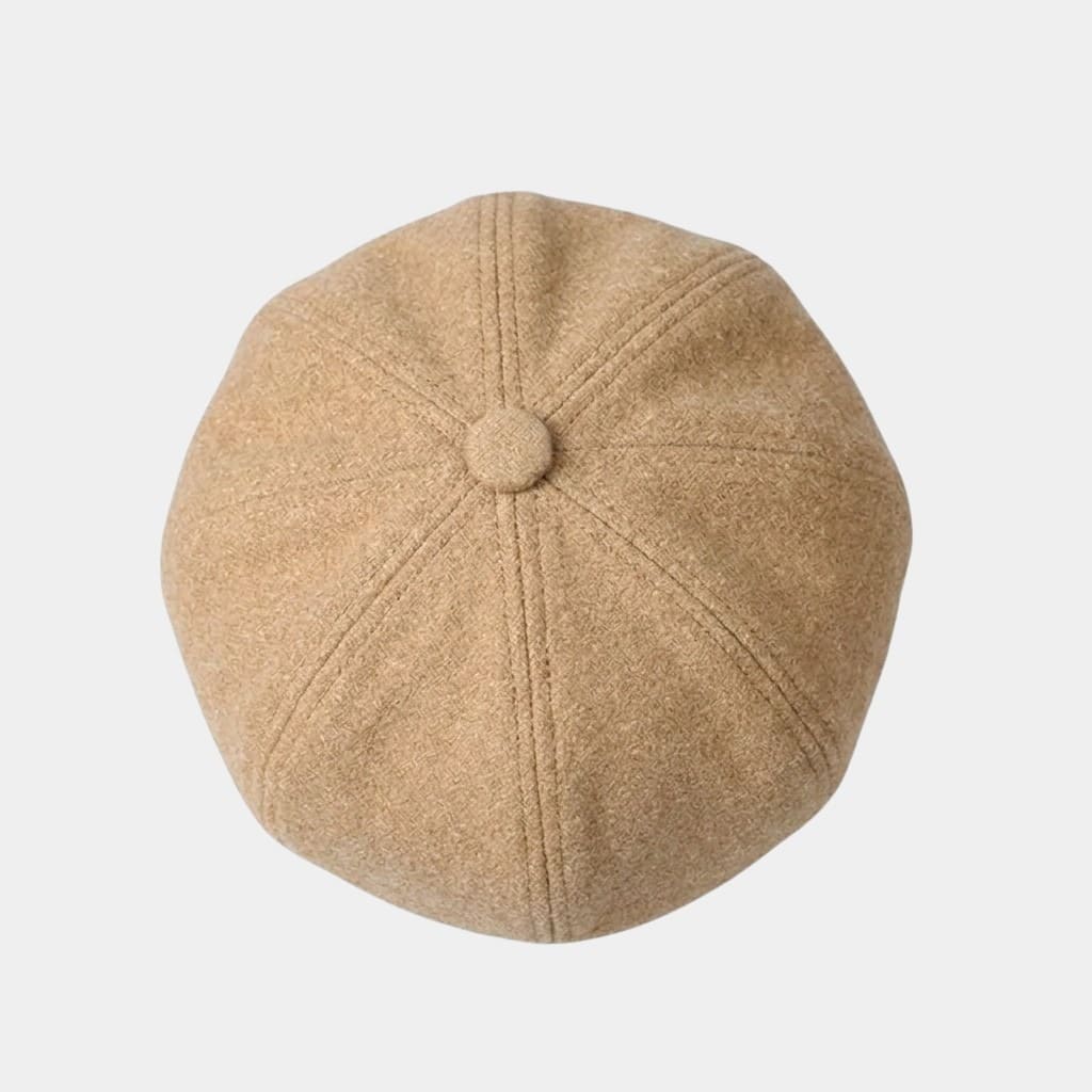 Béret casquette camel en coton