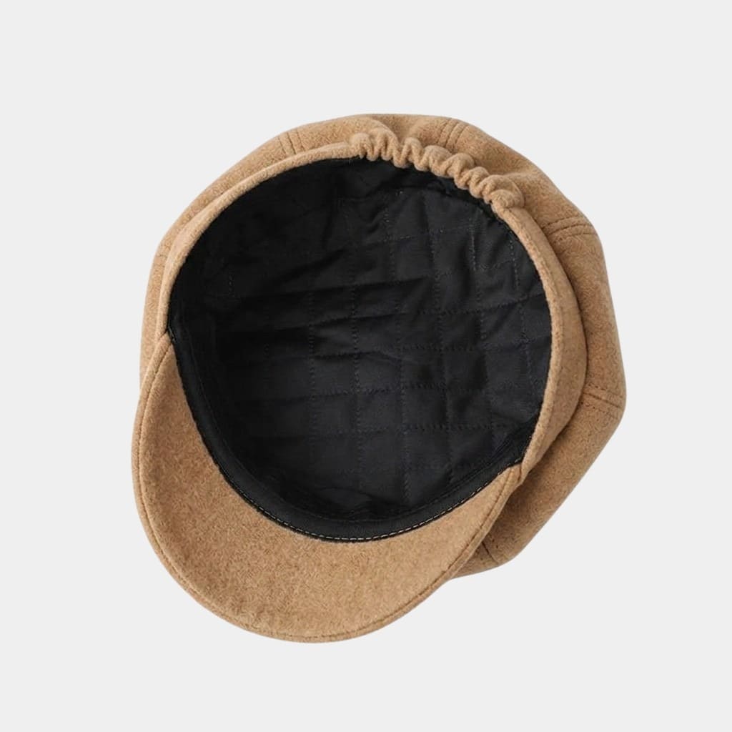 Béret casquette camel en coton