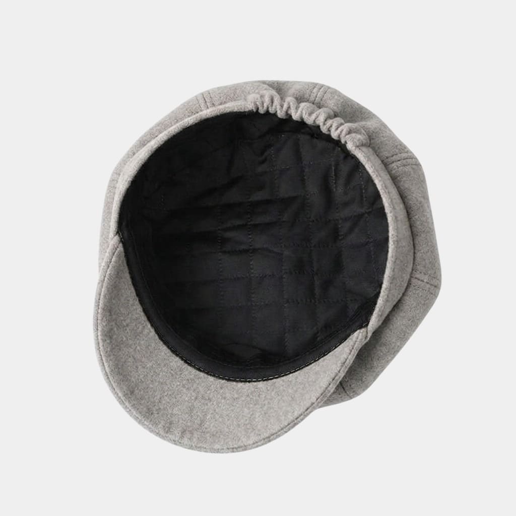 Béret casquette gris en coton
