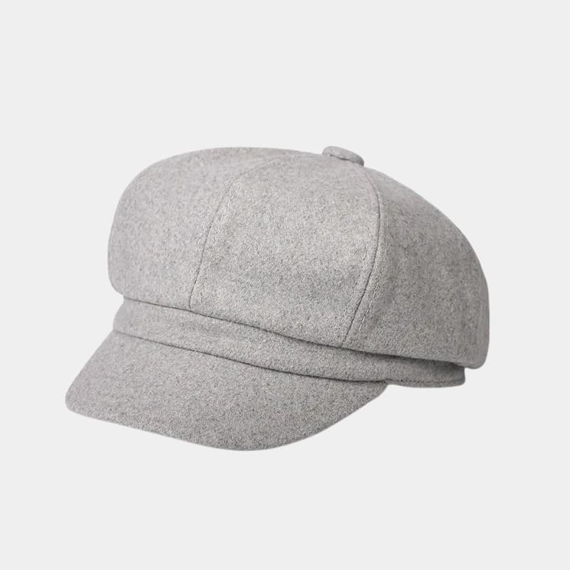 Béret casquette gris en coton