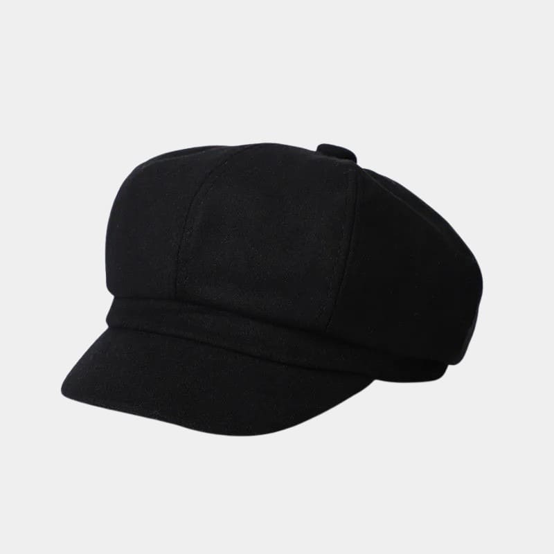Béret casquette noir en coton