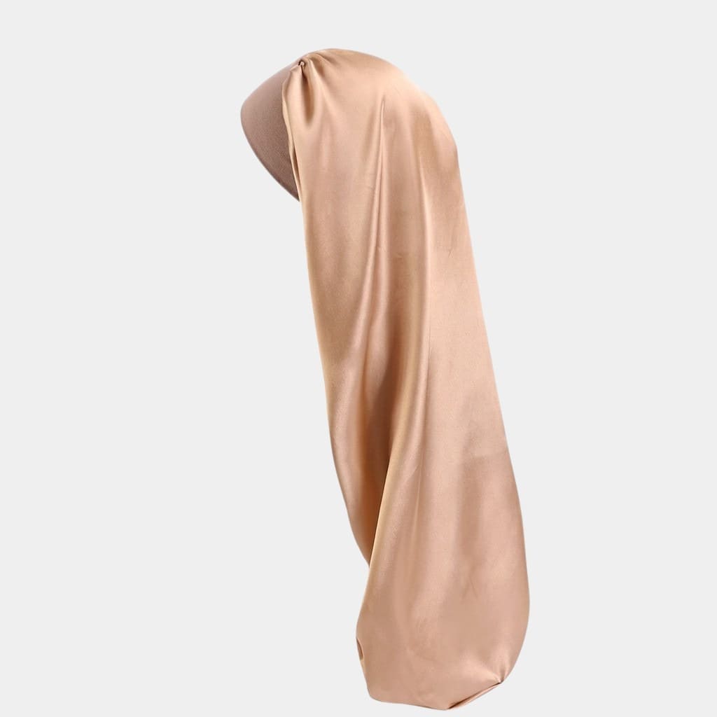 Bonnet de nuit en satin long doré