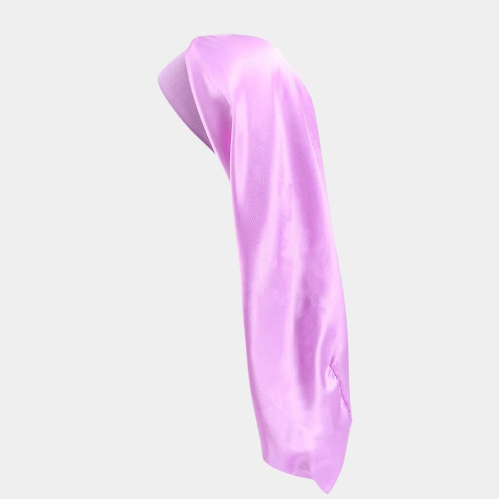 Bonnet de nuit en satin long violet clair