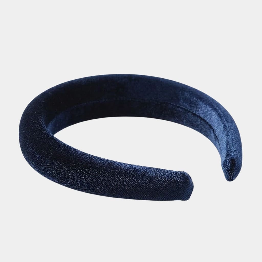 Serre-tête bleu marine en velours