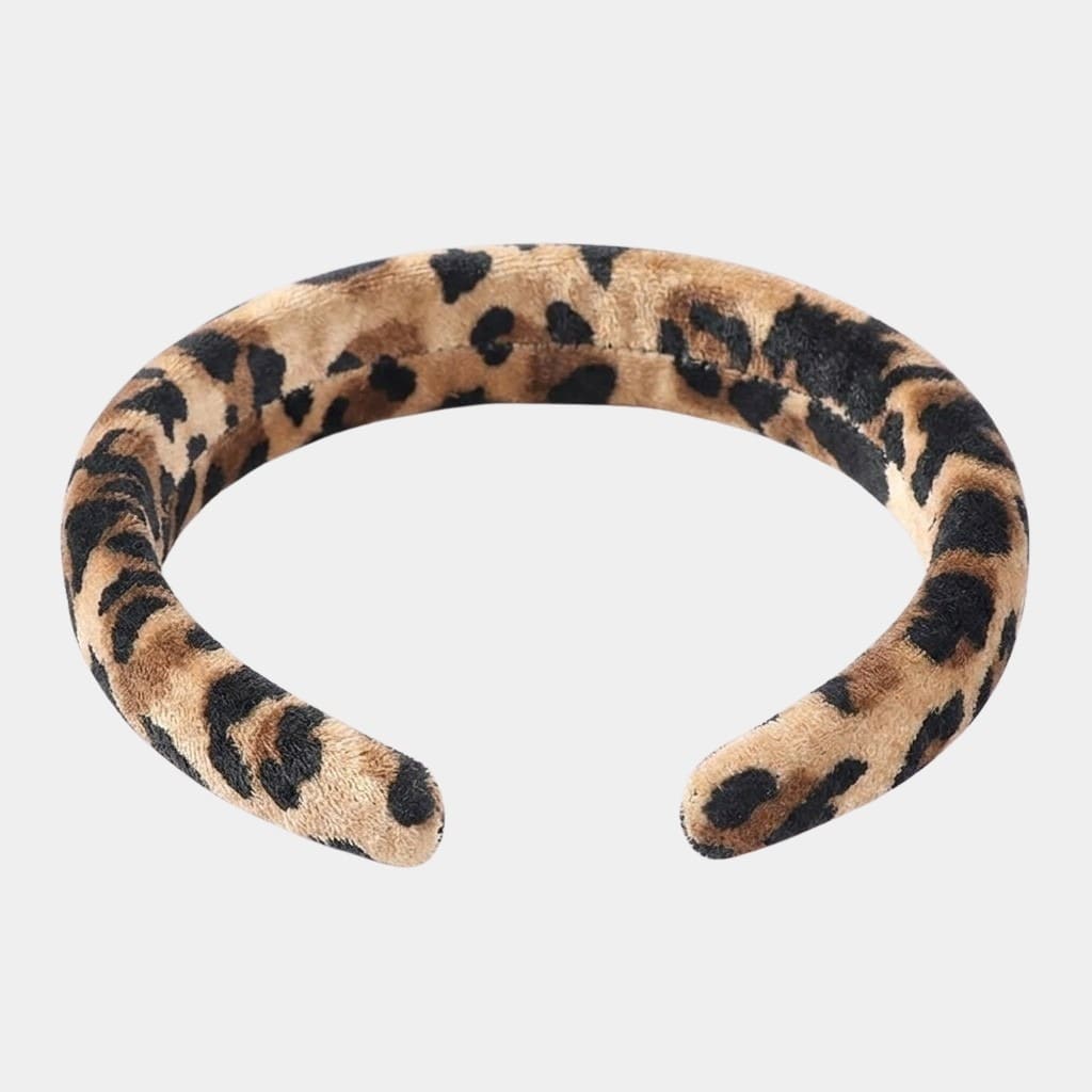 Serre-tête léopard en velours