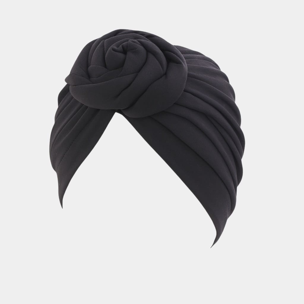 Turban noir avec gros nœud