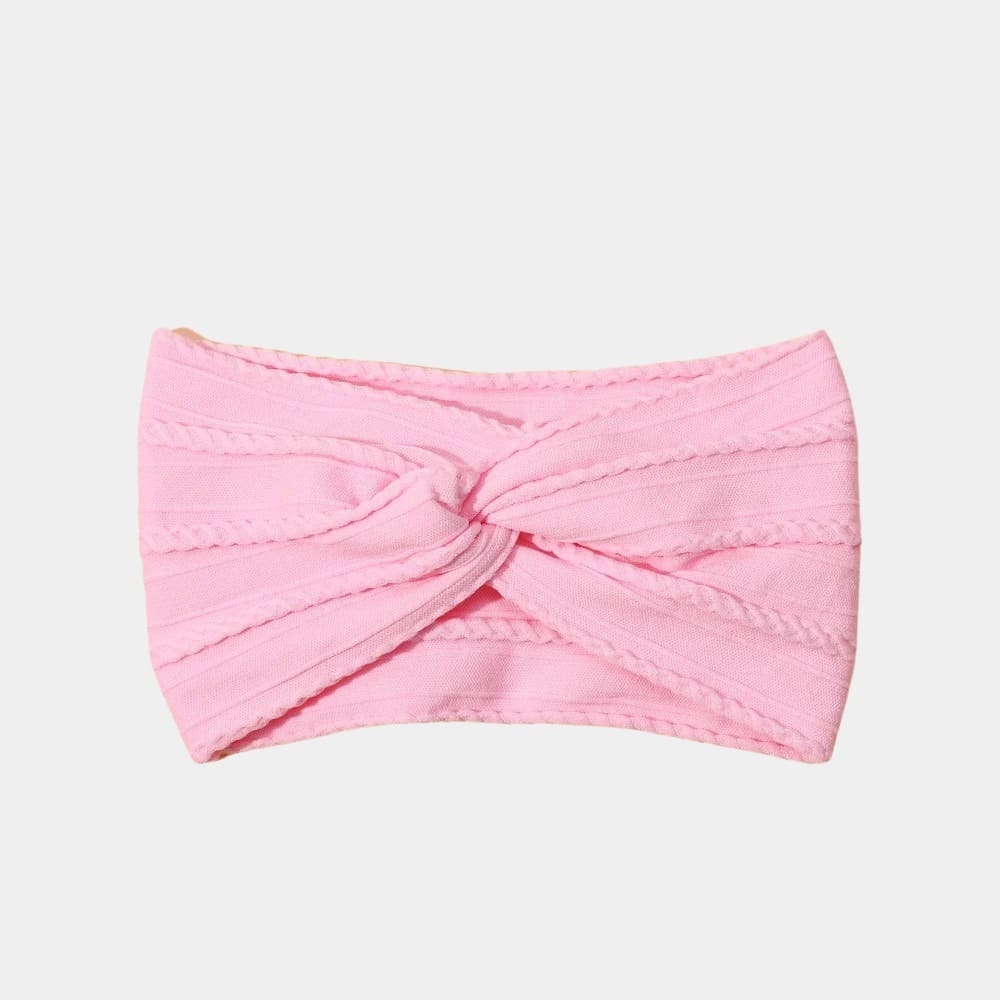 Bandeau bébé large rose clair