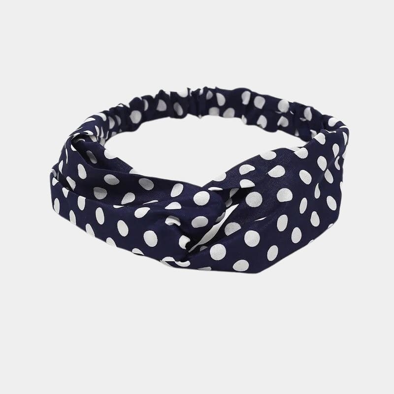 Bandeau bleu à pois