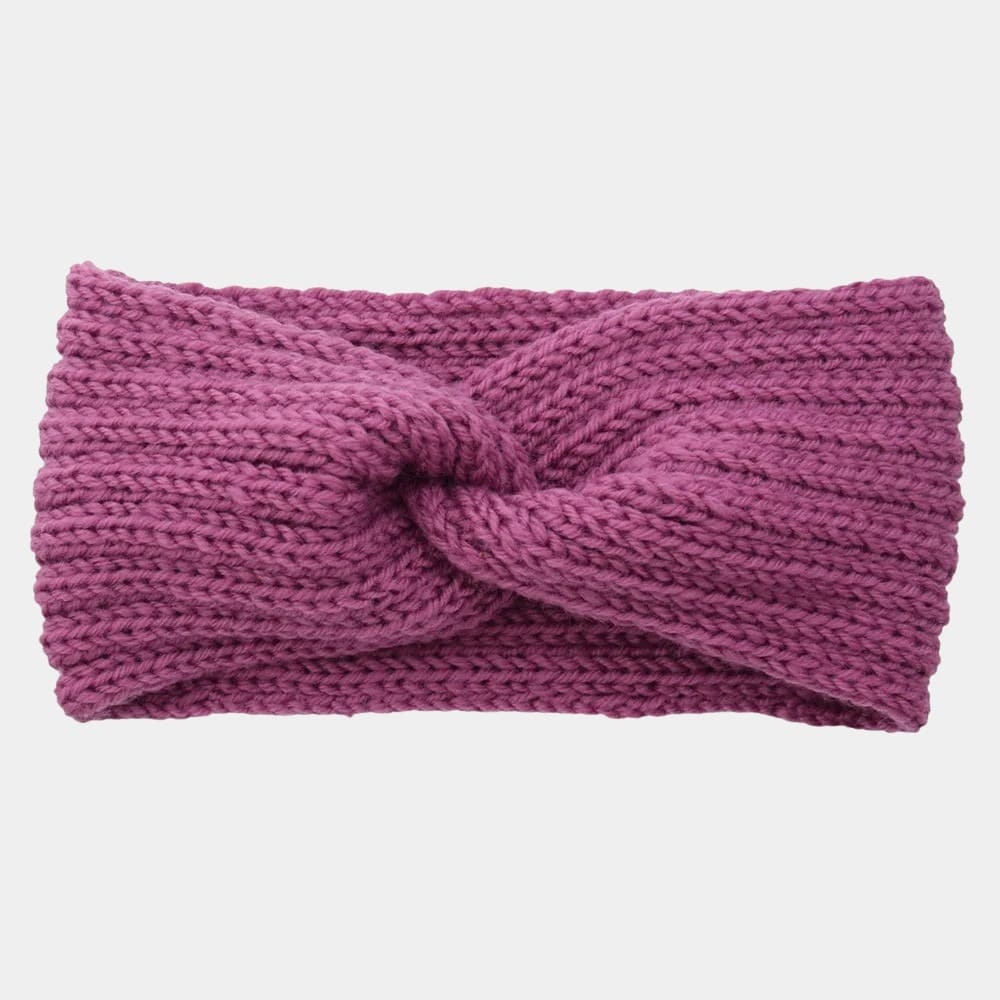 Bandeau en laine violet magenta uni