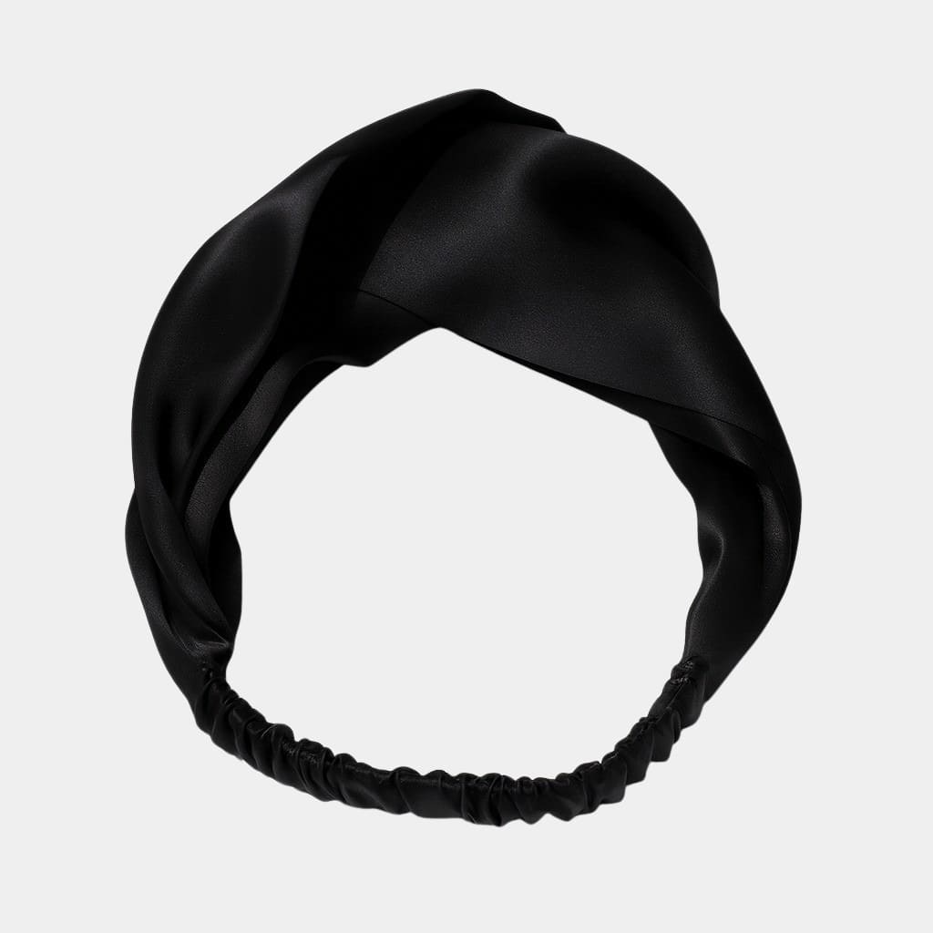 Bandeau en soie noir
