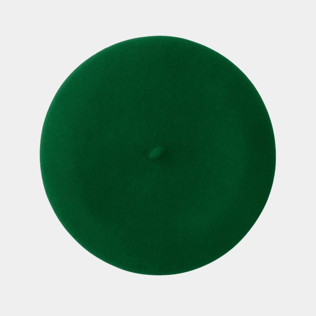 Béret basque vert foncé en laine
