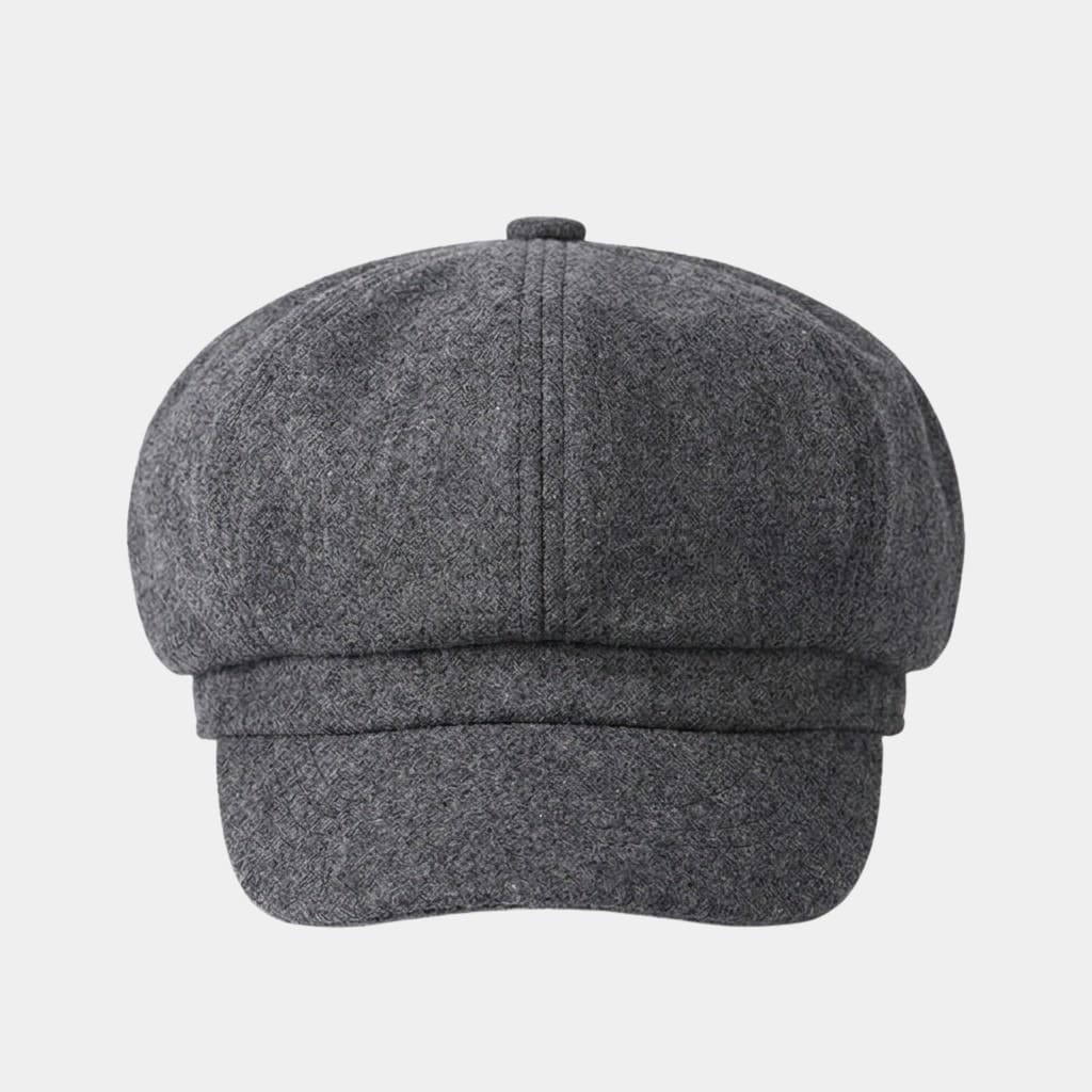 Béret casquette gris foncé en coton