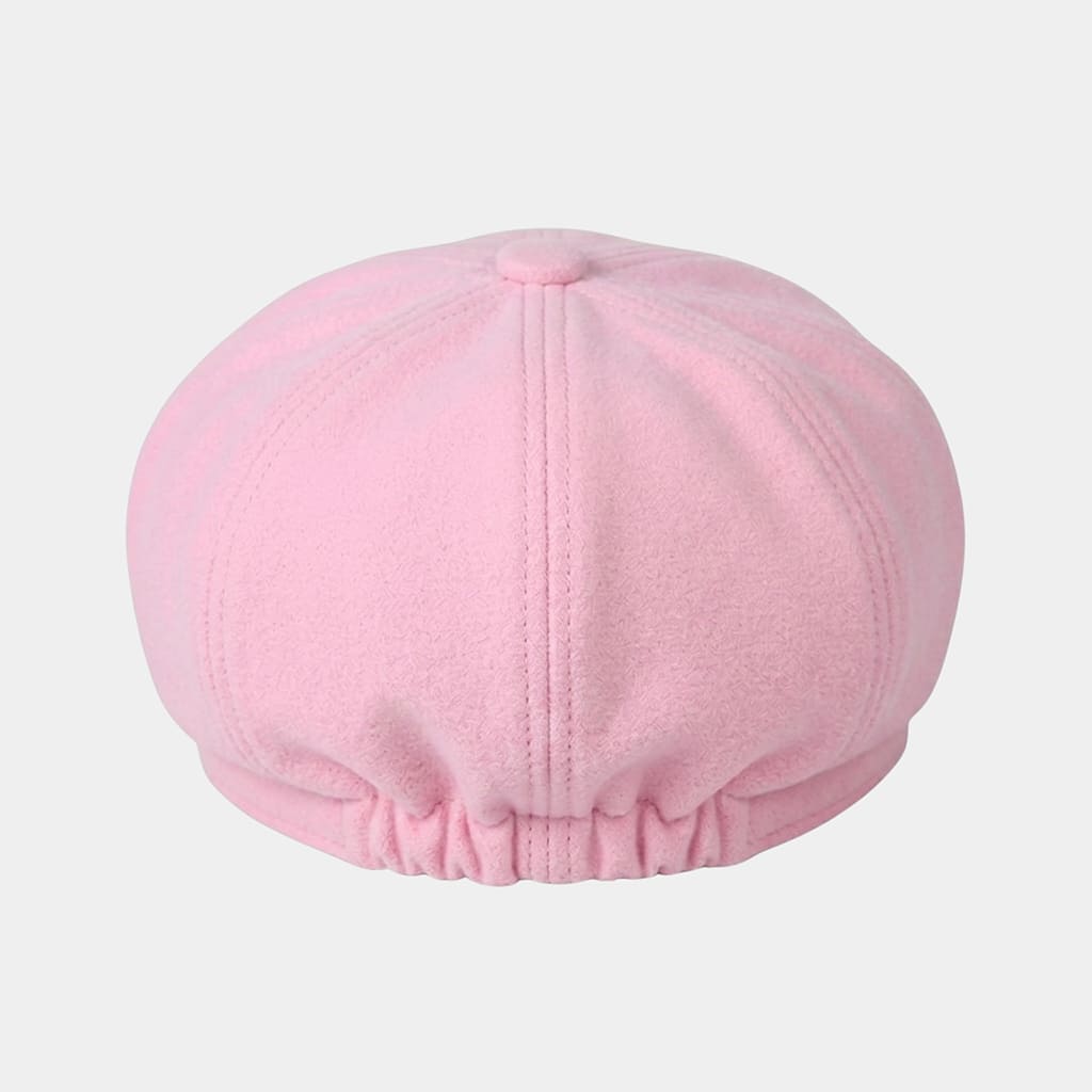 Béret casquette rose en coton