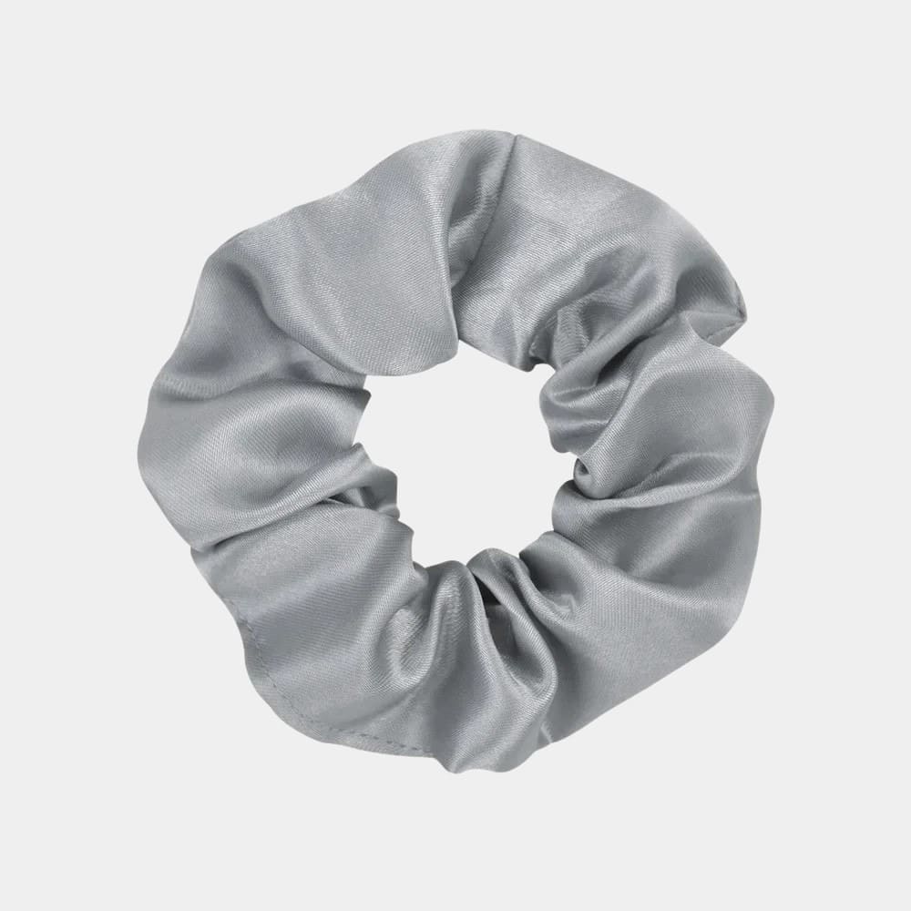 Chouchou en satin gris