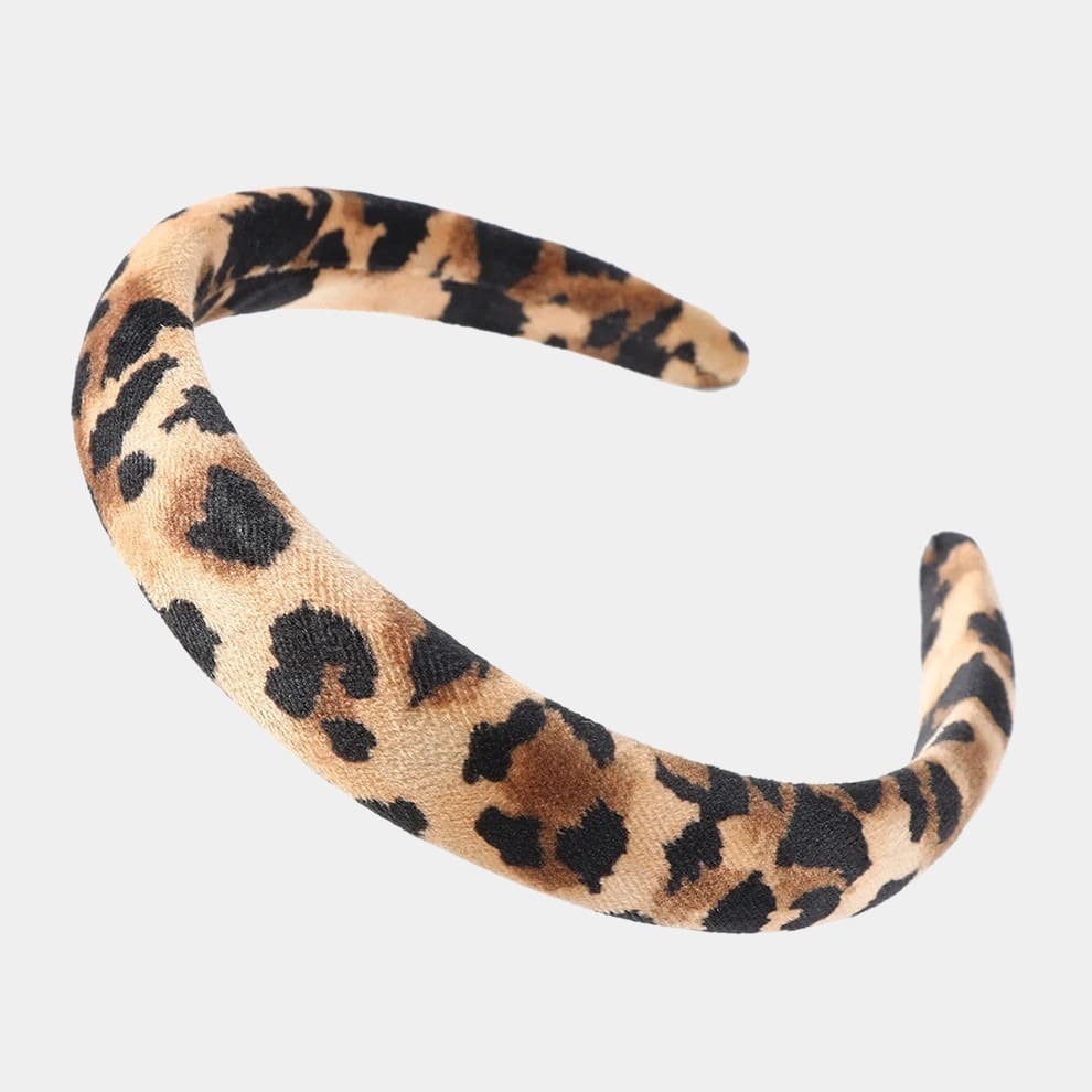 Serre-tête léopard en velours
