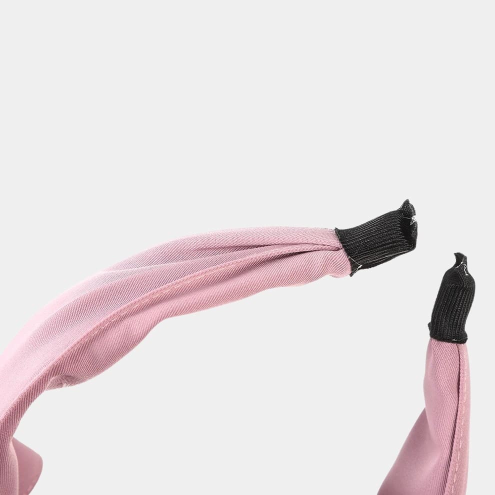 Serre-tête rose avec nœud en tissu