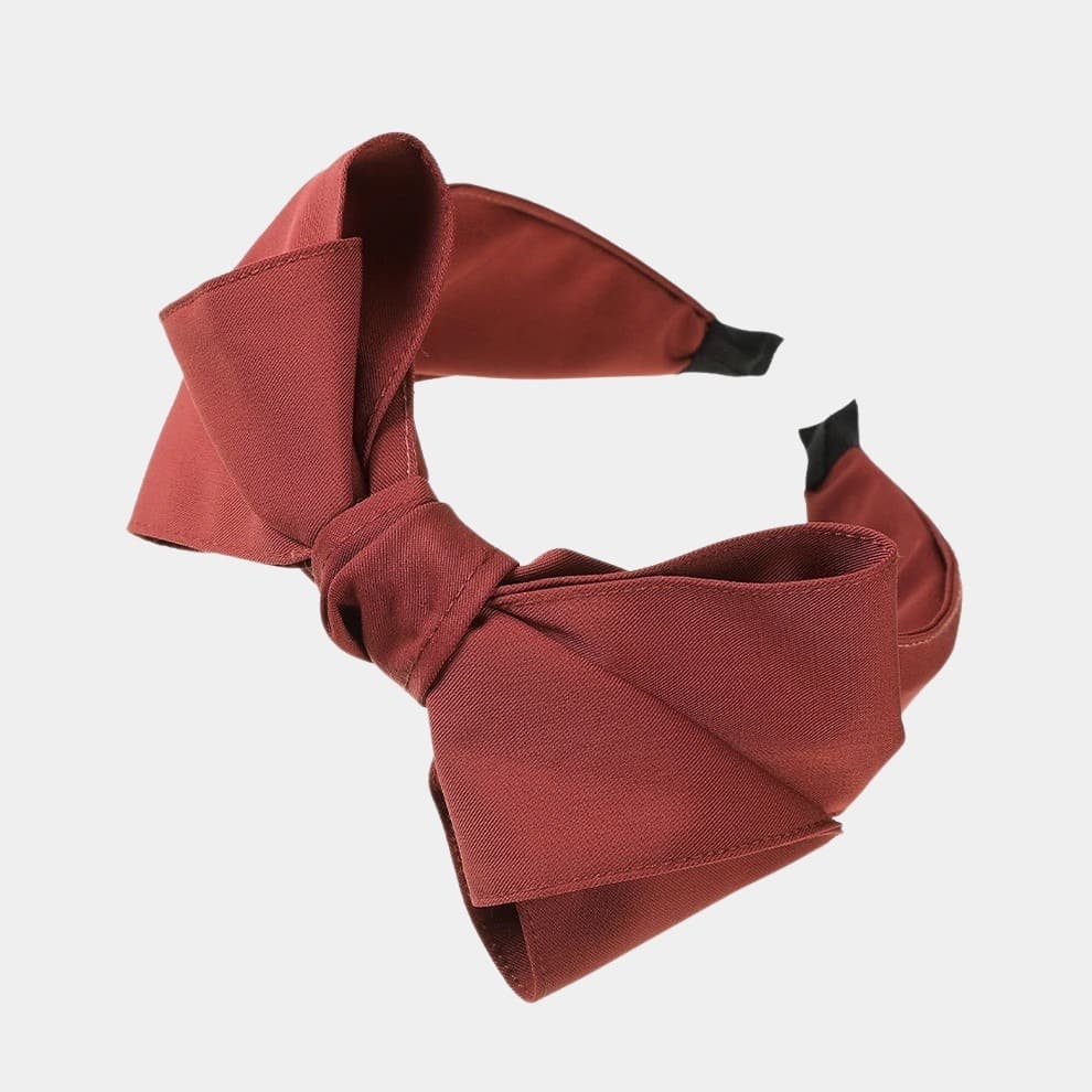 Serre-tête rouge avec nœud en tissu