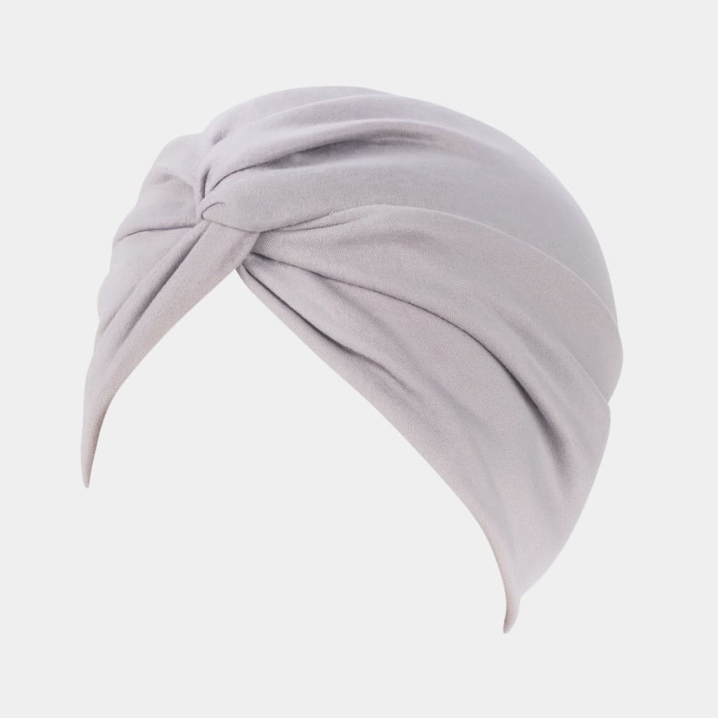 Turban croisé gris