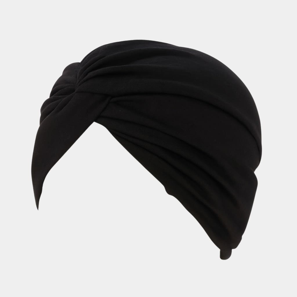 Turban croisé noir