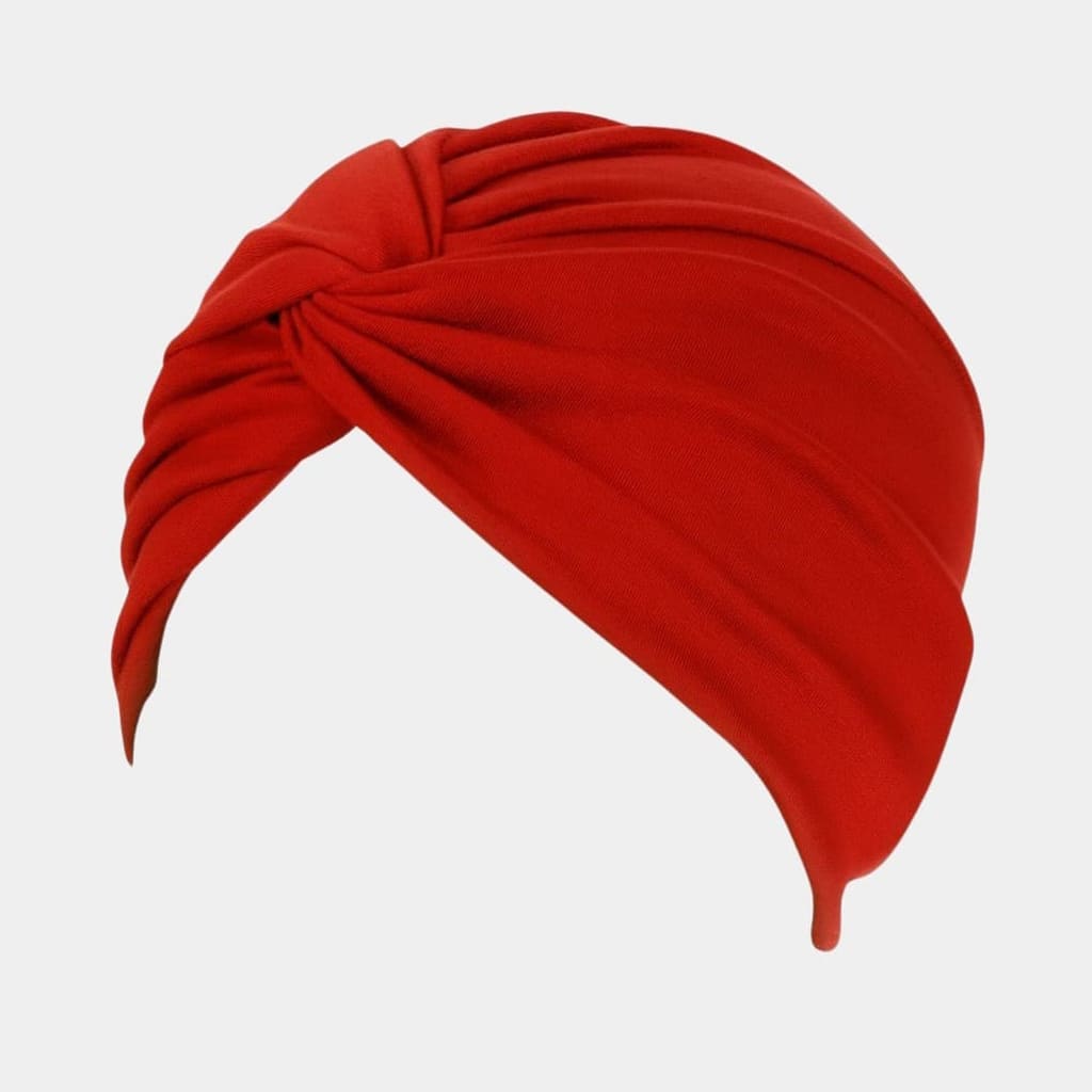 Turban croisé rouge