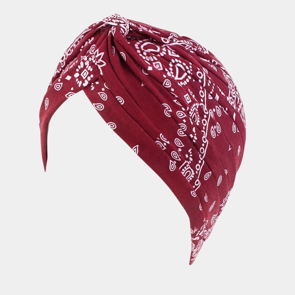 Turban motif bandana rouge