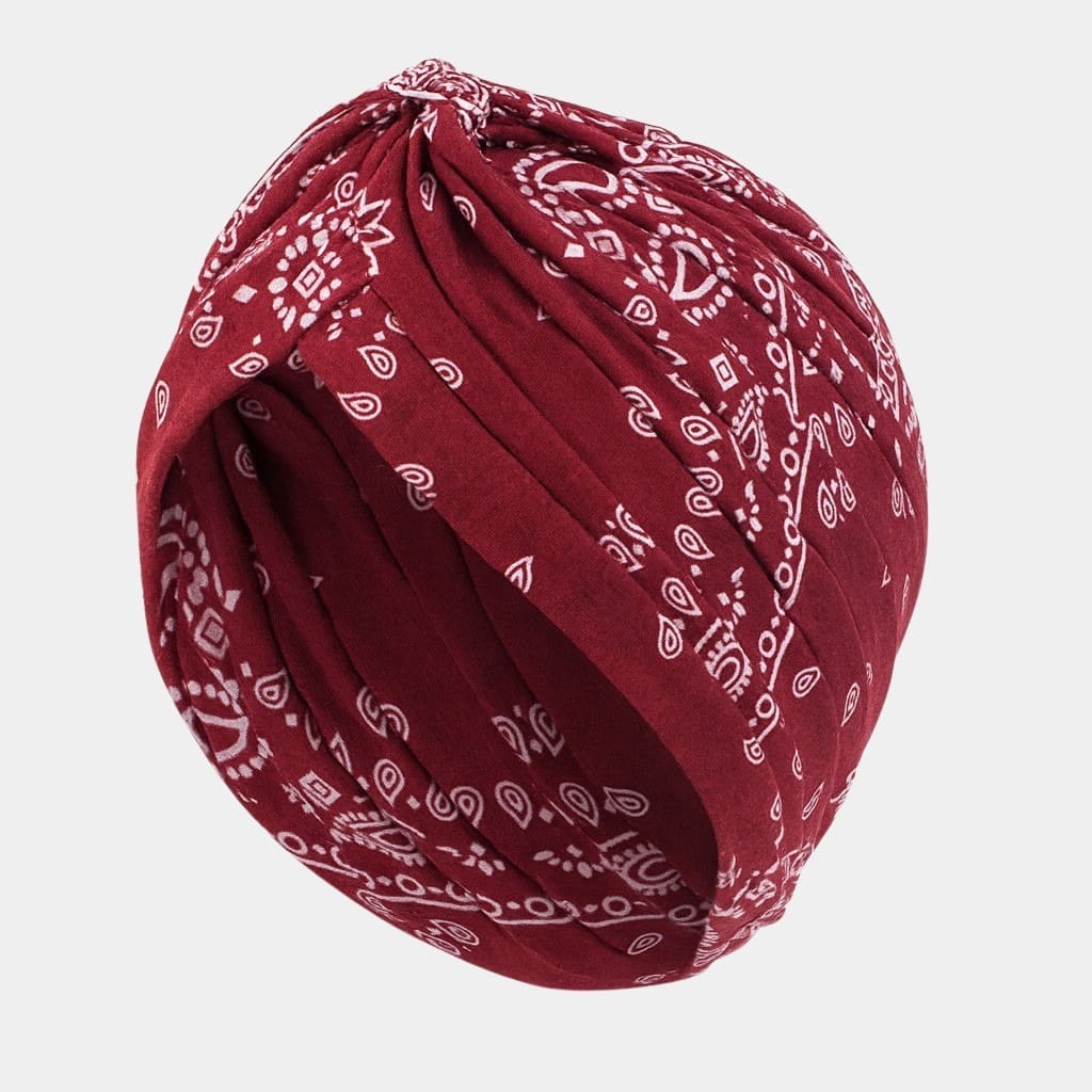 Turban motif bandana rouge